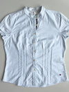 Tommy Hilfiger Jeans | Light Blue Mandarin Collar Pleated Shirt woman’s | (S)