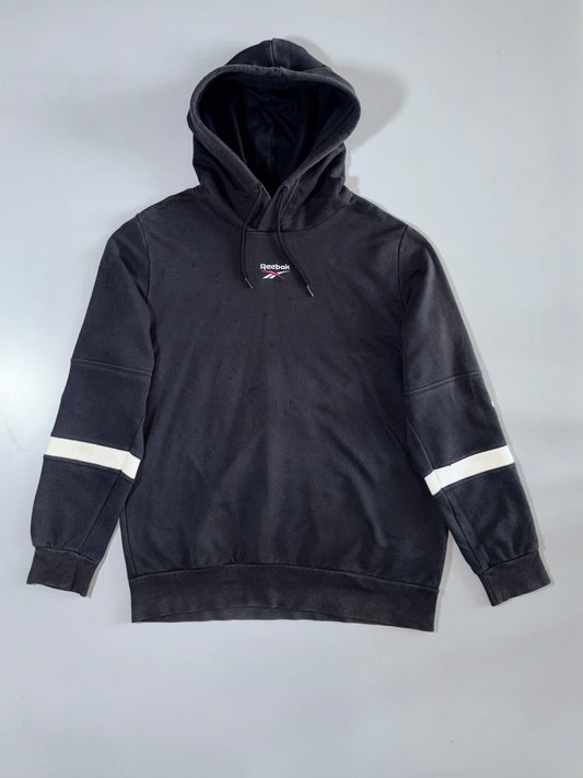 Reebok | Black Striped Sleeve Hoodie | (L)