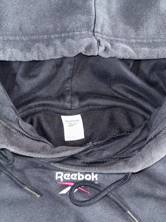 Reebok | Black Striped Sleeve Hoodie | (L)