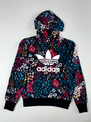 Adidas Originals Floral Print Trefoil Hoodie (S)
