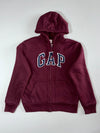GAP Sherpa Lined Full-Zip Hoodie – Burgundy Maroon (M)