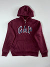 GAP Sherpa Lined Full-Zip Hoodie – Burgundy Maroon (M)