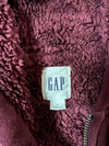 GAP Sherpa Lined Full-Zip Hoodie – Burgundy Maroon (M)