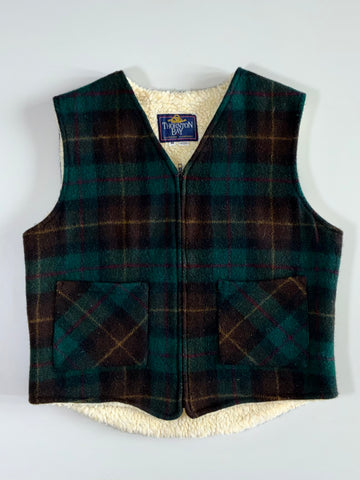 Thornton Bay Plaid (Furr inside) Sherpa-Lined Vest (M)