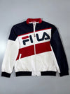 Fila | Navy White Red Colorblock Track Jacket | (M)
