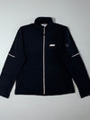 Asics Black Softshell Zip-Up Track Jacket Reflective Piping (S)