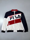 Fila | Navy White Red Colorblock Track Jacket | (M)