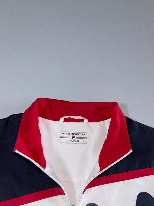 Fila | Navy White Red Colorblock Track Jacket | (M)