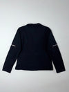 Asics Black Softshell Zip-Up Track Jacket Reflective Piping (S)