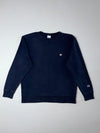Champion Reverse Weave Style Navy Blue Crewneck Sweatshirt Embroidered Logo  (L/XL)