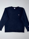 Champion Reverse Weave Style Navy Blue Crewneck Sweatshirt Embroidered Logo  (L/XL)