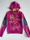 Vintage 2000s Christian Audigier Rhinestone Tattoo Zip Hoodie Women’s (XS/S)