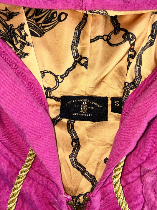 Vintage 2000s Christian Audigier Rhinestone Tattoo Zip Hoodie Women’s (XS/S)