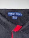 U.S. Polo Assn. Slim Fit Number Patch Polo Shirt – Black/Red  (M/L)