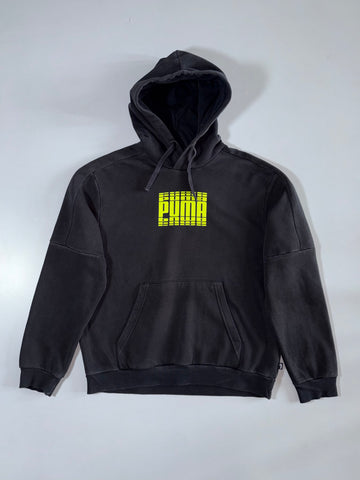 Puma | Black Graphic Hoodie | (M)