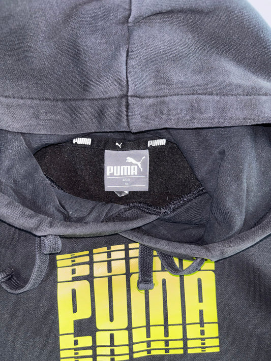 Puma | Black Graphic Hoodie | (M)