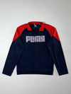Puma Track Jacket – Navy & Red Colorblock Full Zip (S)