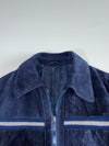 Navy Storm” Vintage German Suede Leather Bomber Jacket (S)