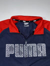 Puma Track Jacket – Navy & Red Colorblock Full Zip (S)