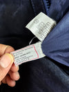 Navy Storm” Vintage German Suede Leather Bomber Jacket (S)