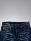 Vintage Embroidered Warrior Graphic Denim Jeans (W:31) (L:39)