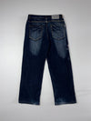Vintage Embroidered Warrior Graphic Denim Jeans (W:31) (L:39)