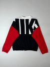 Nike Windbreaker Jacket – White, Black & Red Colorblock, (M)