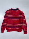 Maselli | Red Striped Quarter Zip PULLOVER | (L)