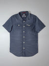 Superdry S&D Shirt Shop Shirt – Grey Short Sleeve Button-Up (M)