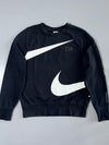 Nike | Black Big Swoosh Crewneck | (M)