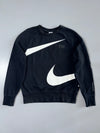 Nike | Black Big Swoosh Crewneck | (M)