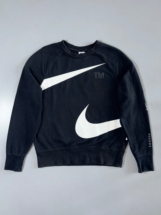 Nike | Black Big Swoosh Crewneck | (M)