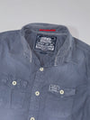 Superdry S&D Shirt Shop Shirt – Grey Short Sleeve Button-Up (M)