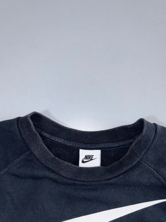Nike | Black Big Swoosh Crewneck | (M)