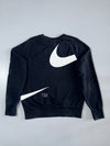 Nike | Black Big Swoosh Crewneck | (M)
