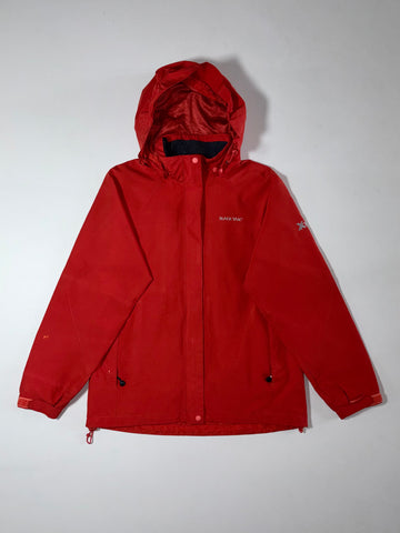 Black Yak Hooded Jacket – Red Windbreaker with Detachable Hood (M)