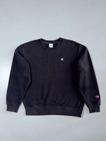 Champion | Black Crewneck Sweatshirt | (M)