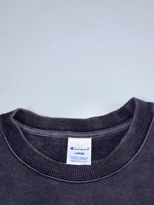 Champion | Black Crewneck Sweatshirt | (M)