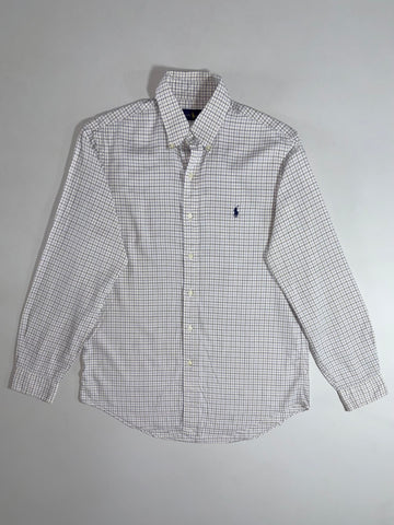 Polo Ralph Lauren Check Shirt – White & Navy Windowpane, (M)