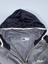 Fila | Grey Black Hooded Windbreaker | (M)