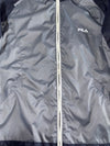 Fila | Grey Black Hooded Windbreaker | (M)