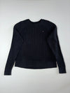 Tommy Hilfiger Cable Knit Crewneck Sweater Women’s – Black (M)