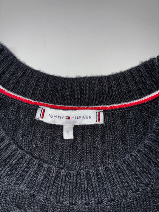 Tommy Hilfiger Cable Knit Crewneck Sweater Women’s – Black (M)
