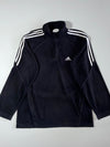 Adidas 3-Stripes Quarter Zip Fleece Pullover – Black (M)