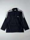 Adidas 3-Stripes Quarter Zip Fleece Pullover – Black (M)
