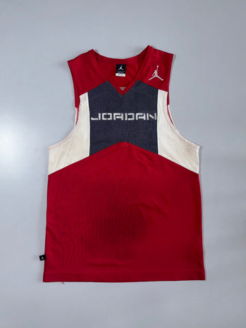 Jordan | Red Black White Basketball Jersey | (M)