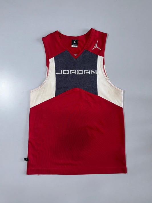 Jordan | Red Black White Basketball Jersey | (M)