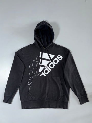 Adidas | Black Graphic Hoodie | (XL)