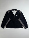 Reebok Mesh-Panel Track Jacket – Black Vintage Windbreaker, (M)