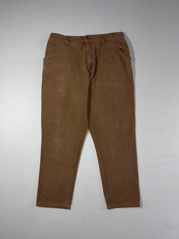 Carhartt Brown Duck Canvas Work Pants (W:34) (L:39)